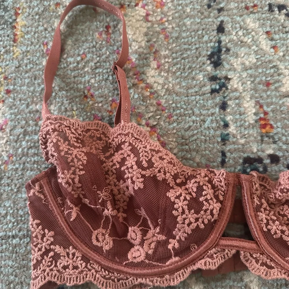 Free People Rose Lace Underwire Balconette Bra